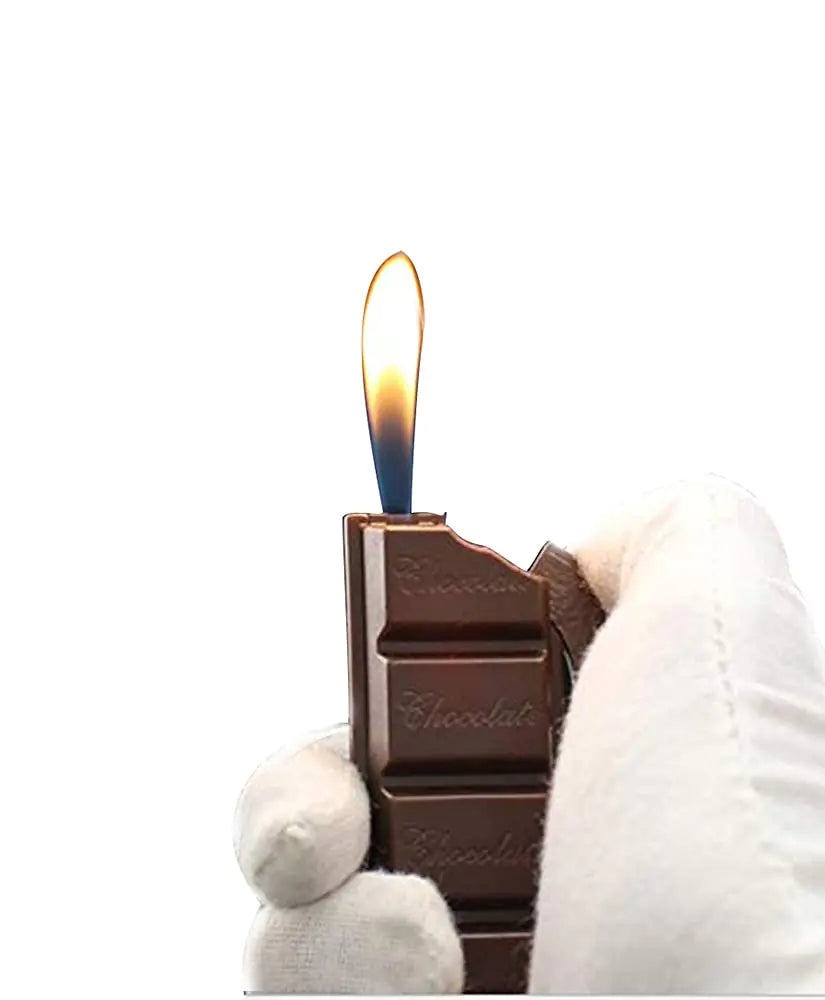 Butane Lighter Jet Torch Flame Windproof Lighter Soft Flame Lighter Candle Igniter(No Fuel) (Chocolate)