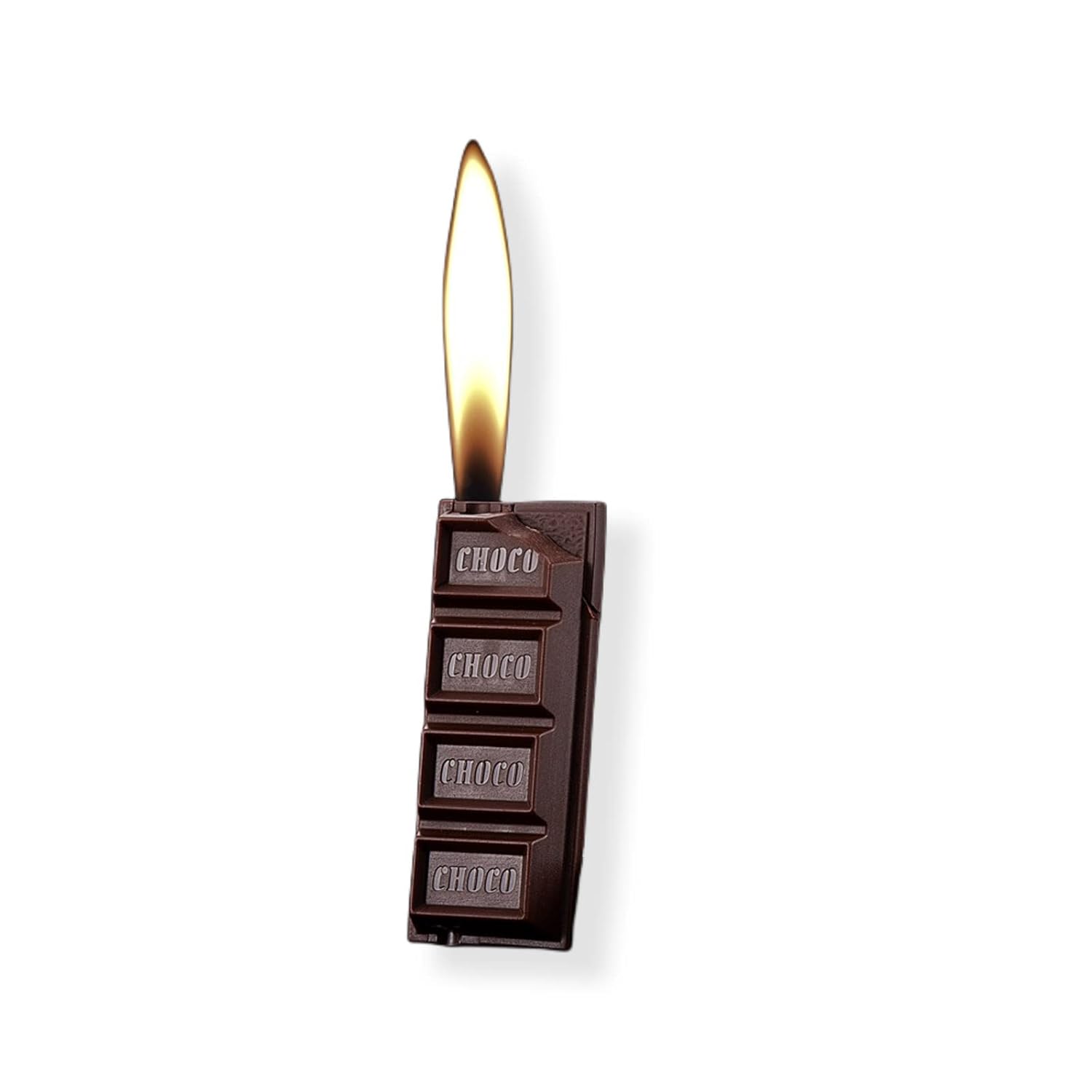 Butane Lighter Jet Torch Flame Windproof Lighter Soft Flame Lighter Candle Igniter(No Fuel) (Chocolate)