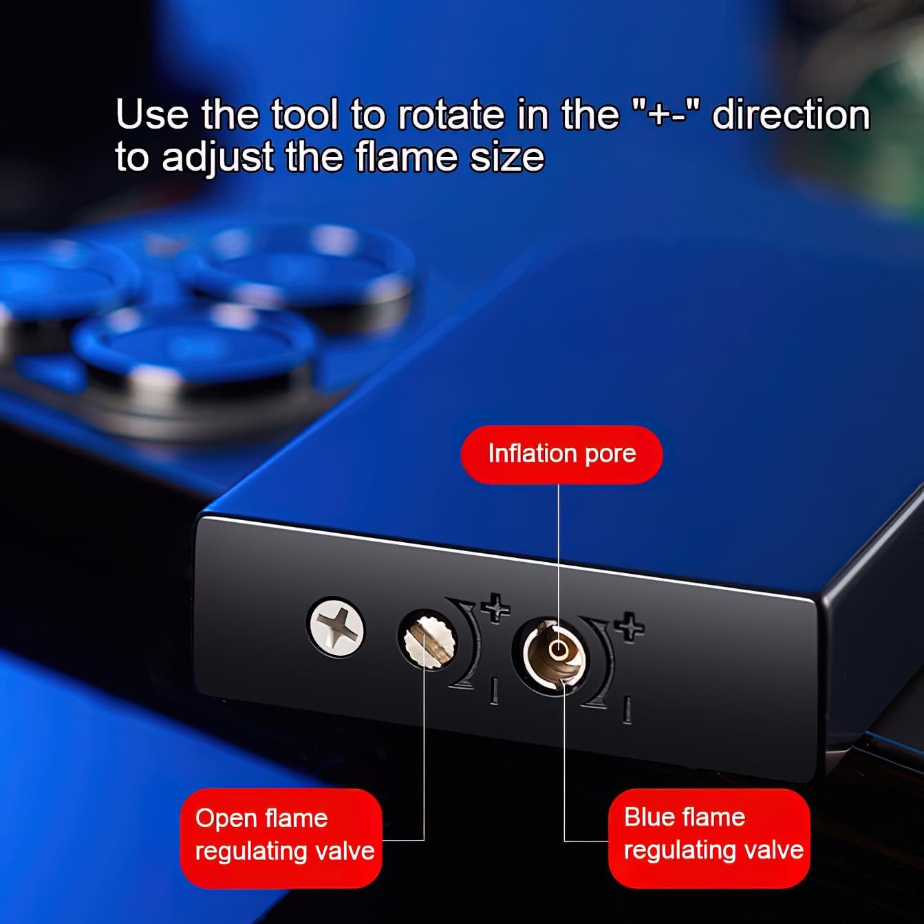 Butane Torch Lighter Fun Dual Flame Lighter Cool Jet Torch Lighter Refillable Adjustable Soft Flame and Jet Blue Flame Lighter Windproof Butane Lighter Unique Mens Lighter Gift (No Gas) (Black)