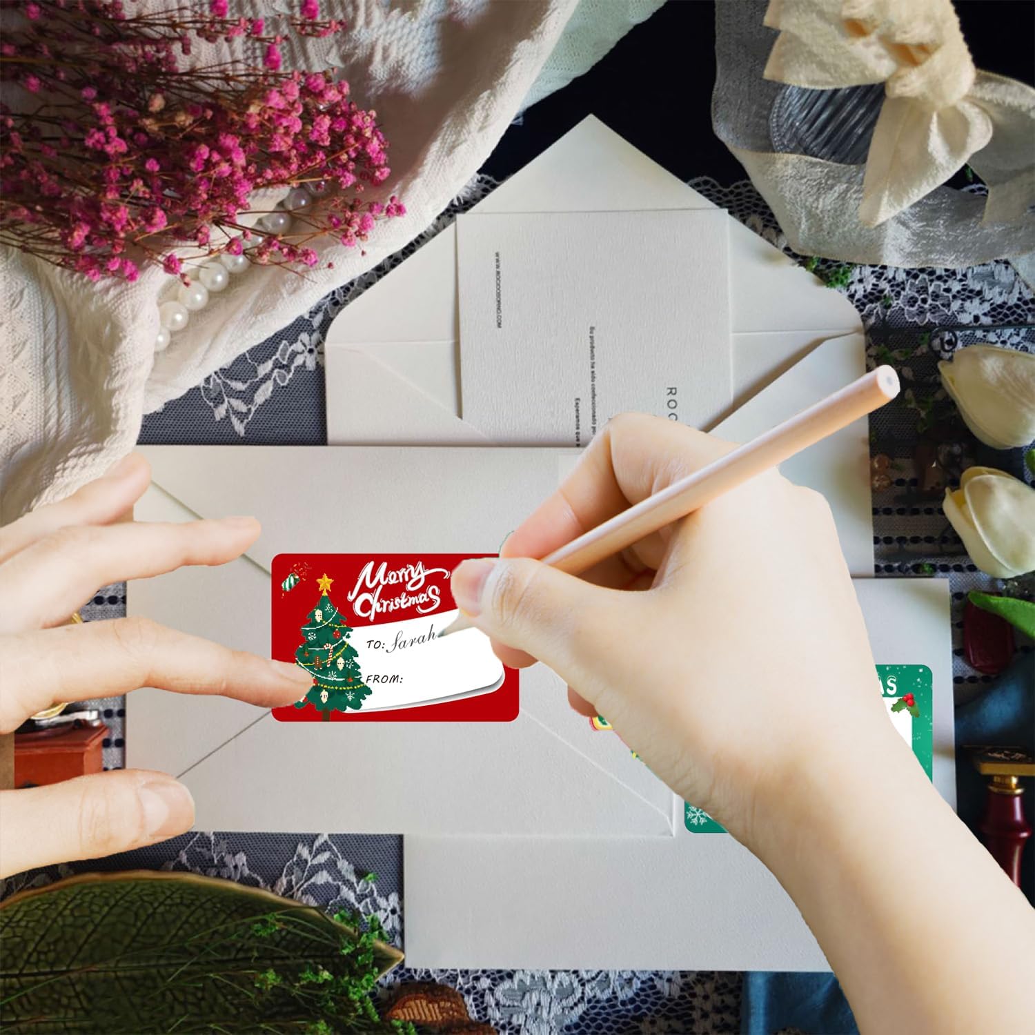 90 PCS Christma Tag Christmas Tags Stickers Christmas Gift Tags Christmas Labels Stickers Christmas Tags Labels Christmas Name Stickers Merry Christmas Stickers Xmas Gift Tag Stickers