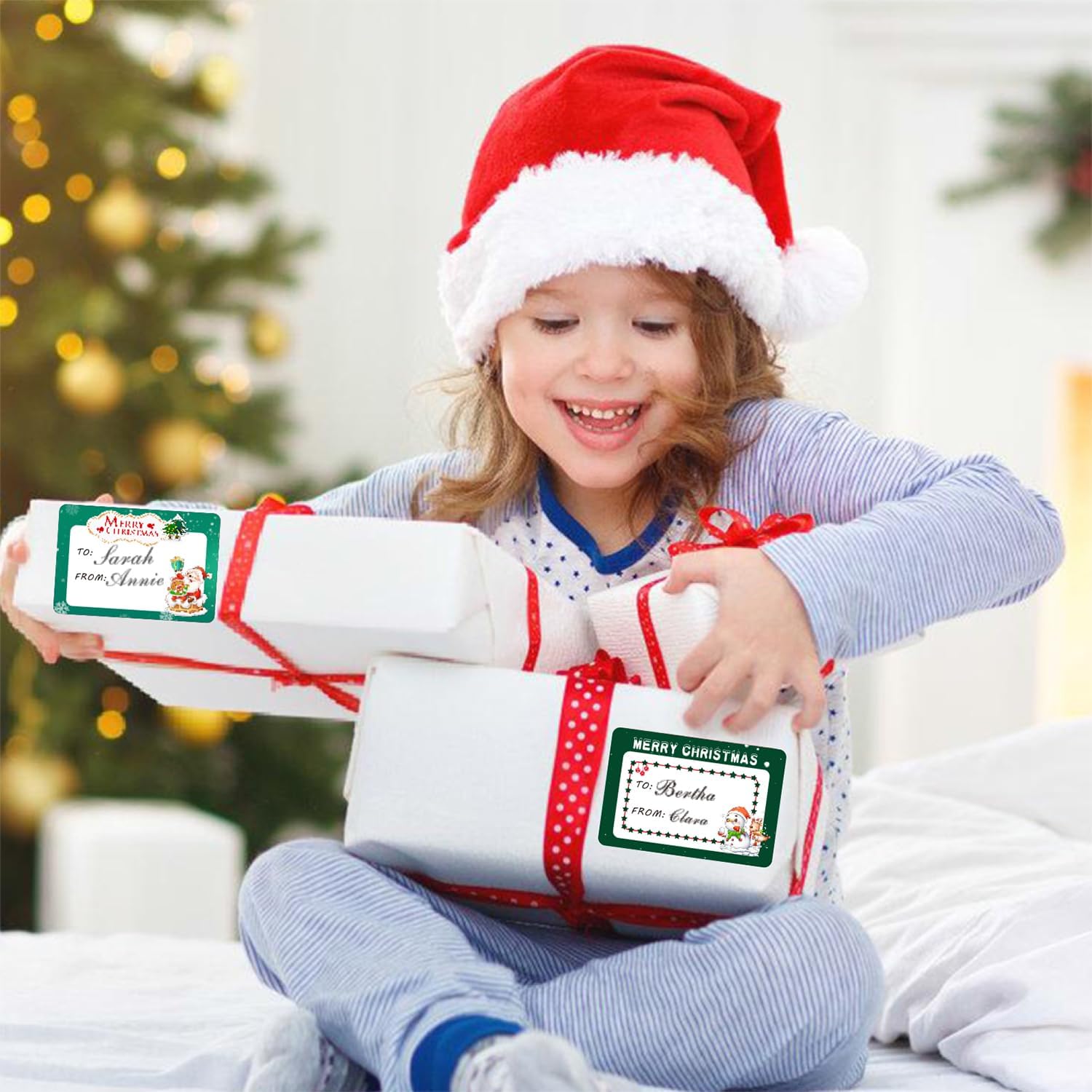 90 PCS Christma Tag Christmas Tags Stickers Christmas Gift Tags Christmas Labels Stickers Christmas Tags Labels Christmas Name Stickers Merry Christmas Stickers Xmas Gift Tag Stickers