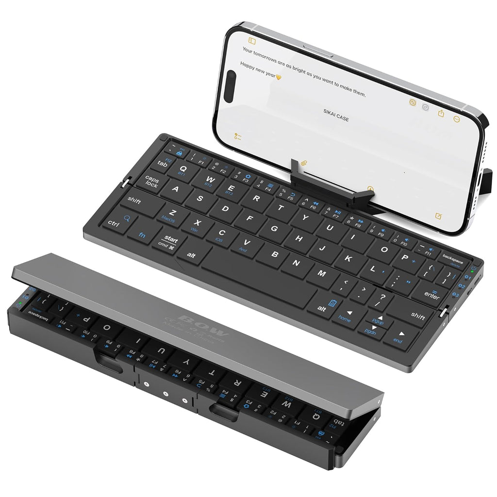 Folding Bluetooth keyboard for mobile phone and computer
