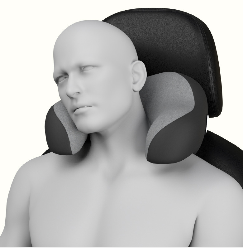 U-Shaped Memory Foam Neck Pillow for Car Backrest
